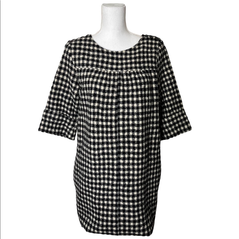 Sea New York 100% Wool Checkered Mini Dress Size 4
